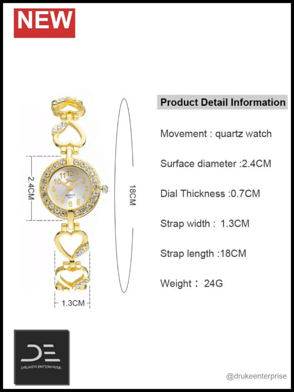 Luxury Womens Diamond Bracelet Watch - Hollow Stainless Steel Strap Formal Wear